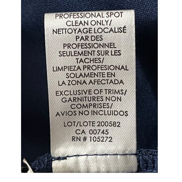 JS Collections dress Alyssa godet cocktail glitter sequins navy blue size 10 - Picture 8 of 8